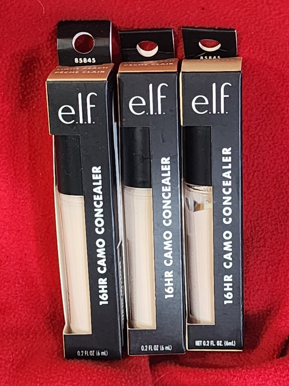 E.L.F. 16HR Camo Concealer .2fl oz. Full Coverage Matte Finish Light Peach 3CT